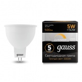 Лампа светодиодная Gauss MR16 6W GU5.3 RGBW+диммирование LED 220V