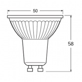 Лампа светодиодная Osram LS PAR16 50 4,5W/927 36° DIM 230V GU10 350lm упаковка 2шт.