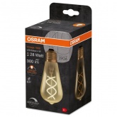 Лампа филаментная светодиодная Osram Vintage 1906 CL Edison 25 4,5W/820 E27 DIM золотой спираль