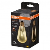 Лампа филаментная светодиодная капля Osram Vintage Clas 1906 55 7,5W/825 E27 725Lm DIM золотой