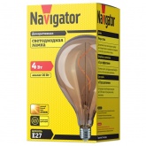 Светодиодная ретро лампа Navigator 14 501 NLL-F-PS125-4-230-2.7K-E27 4W 2700K 230V каплевидная