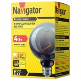 Светодиодная ретро лампа Navigator 14 498 NLL-F-G95-4-230-2.7K-E27-LSBT 4W 2700K 230V шар