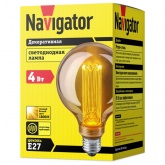 Светодиодная ретро лампа Navigator 14 233 NLL-SC17-G95-4-230-1.8K-E27-PMMA 4W 1800K 230V шар