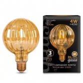 Лампа Gauss Filament Шар G100 4W 380lm 2400К Е27 golden Baloon LED