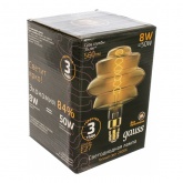 Лампа филаментная светодиодная Gauss Vintage BD180 8W 2400K E27 560Lm 180x250mm золотой спираль