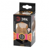 Лампа филаментная светодиодная груша ЭРА F-LED A60 13W 827 E27 gold, Vintage, теплый свет 059056