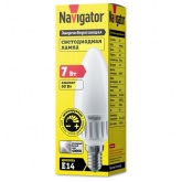 Лампа светодиодная свеча Navigator 61 380 NLL-C37-7-230-4K-E14-FR-DIM 7W 4000K 560Lm