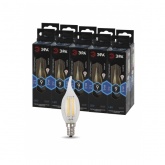 Лампа филаментная светодиодная свеча на ветру ЭРА F-LED BXS 9W 840 E14 нейтральный белый свет