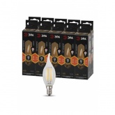 Лампа филаментная светодиодная свеча на ветру ЭРА F-LED BXS 9W 827 E14 теплый белый свет