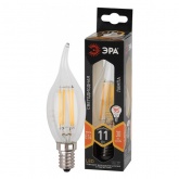 Лампа филаментная светодиодная свеча на ветру ЭРА F-LED BXS 11W 827 E14 теплый белый свет