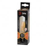 Лампа филаментная светодиодная свеча на ветру ЭРА F-LED BXS 11W 827 E14 теплый белый свет