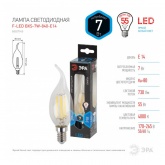 Лампа филаментная светодиодная свеча на ветру ЭРА F-LED BXS 7W 840 E14 белый свет 576542