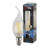 Лампа филаментная светодиодная свеча на ветру ЭРА F-LED BXS 5W 840 E14 белый свет 528923