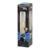 Лампа филаментная светодиодная свеча на ветру ЭРА F-LED BXS 5W 840 E14 белый свет 528923