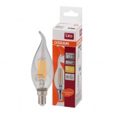 Лампа филаментная светодиодная свеча на ветру Osram LED LSCL BA60 5W/827 220V E14