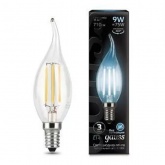 Лампа филаментная светодиодная свеча на ветру Gauss Black 9W 4100K 220V Е14