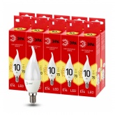 Лампа светодиодная свеча на ветру ЭРА RED LINE LED BXS 10W/827 E14 R теплый свет (5056396284390)