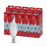 Лампа светодиодная свеча на ветру ЭРА RED LINE LED BXS 8W/840 E14 R белый свет (5056396284215)