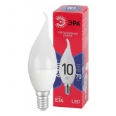 Лампа светодиодная свеча на ветру ЭРА LED BXS 10W/865 E14 R холодный свет (5056306085949)