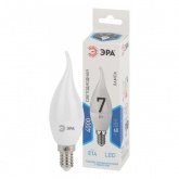 Лампа светодиодная свеча на ветру ЭРА LED BXS 7W/840 E14 белый свет 566758