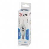 Лампа светодиодная свеча на ветру ЭРА LED BXS 5W/840 E14 белый свет 576733