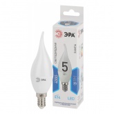 Лампа светодиодная свеча на ветру ЭРА LED BXS 5W/840 E14 белый свет 576733
