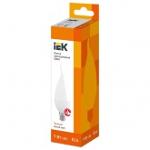 Лампа светодиодная свеча на ветру ИЭК ECO CB35 7Вт 230В 3000K E14