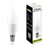 Лампа светодиодная свеча на ветру Feron LB-770 11W 4000K E14