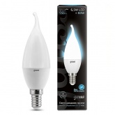 Лампа светодиодная свеча на ветру Gauss Black 6.5Вт 230V 4100K E14 550lm