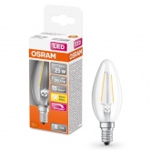 Лампа филаментная светодиодная свеча Osram Retrofit B DIM 2.8W 2700К 230V E14 250Lm