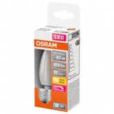 Лампа филаментная светодиодная свеча Osram LED SCL B 40 DIM 5W/827 230V FR E27 470lm Filament