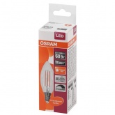 Лампа филаментная светодиодная свеча Osram LED SCL B 60 DIM 5W/827 230V CL E14 520lm Filament