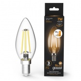 Лампа Gauss LED Filament Свеча E14 7W 550lm 2700К step dimmable
