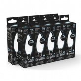 Лампа филаментная светодиодная свеча Gauss LED 9W 4100K Е14 610lm milky диммируемая