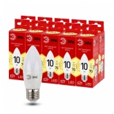 Лампа светодиодная свеча ЭРА RED LINE LED B35 10W 827 2700K 220V E27 теплый свет