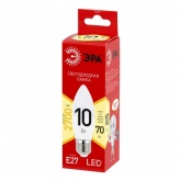 Лампа светодиодная свеча ЭРА RED LINE LED B35 10W 827 2700K 220V E27 теплый свет