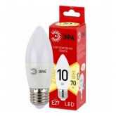 Лампа светодиодная свеча ЭРА RED LINE LED B35 10W 827 2700K 220V E27 теплый свет