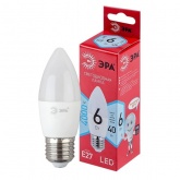 Лампа светодиодная свеча ЭРА RED LINE LED B35 6W 840 4000K 220V E27 холодный свет
