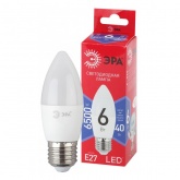 Лампа светодиодная свеча ЭРА RED LINE LED B35 6W 865 6500K 220V E27