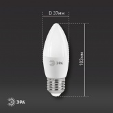 Лампа светодиодная свеча ЭРА LED B35 11W 860 6000K 220V E27 дневной свет