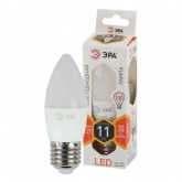 Лампа светодиодная свеча ЭРА LED B35 11W 827 2700K 220V E27 теплый свет