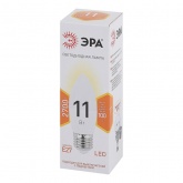 Лампа светодиодная свеча ЭРА LED B35 11W 827 2700K 220V E27 теплый свет