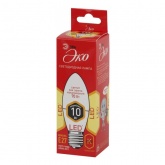 Лампа светодиодная свеча ЭРА RED LINE ECO LED B35 10W 827 2700K 220V E27 теплый свет