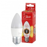 Лампа светодиодная свеча ЭРА RED LINE ECO LED B35 8W 827 2700K 220V E27 теплый свет
