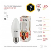 Лампа светодиодная свеча ЭРА LED B35 9W 827 2700K 220V E27 теплый свет