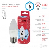 Лампа светодиодная свеча ЭРА RED LINE ECO LED B35 6W 840 4000K 220V E27 холодный свет