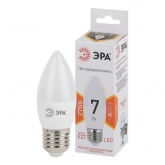 Лампа светодиодная свеча ЭРА LED B35 7W 827 2700K 220V E27 теплый свет