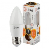 Лампа светодиодная свеча ЭРА LED B35 7W 827 2700K 220V E27 теплый свет