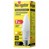 Лампа светодиодная свеча Navigator 94 493 NLL-C37-7-230-2.7K-E27-FR 7W 2700K 525Lm теплый свет