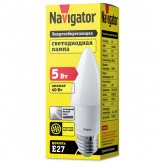 Лампа светодиодная свеча Navigator 94 483 NLL-P-C37-5-230-4K-E27-FR 5W 4000K 400Lm холодный свет